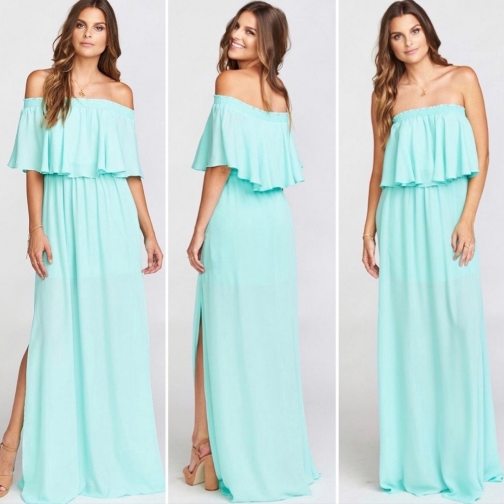 Show Me Your MuMu Hacienda Maxi Dress in Sea Glass